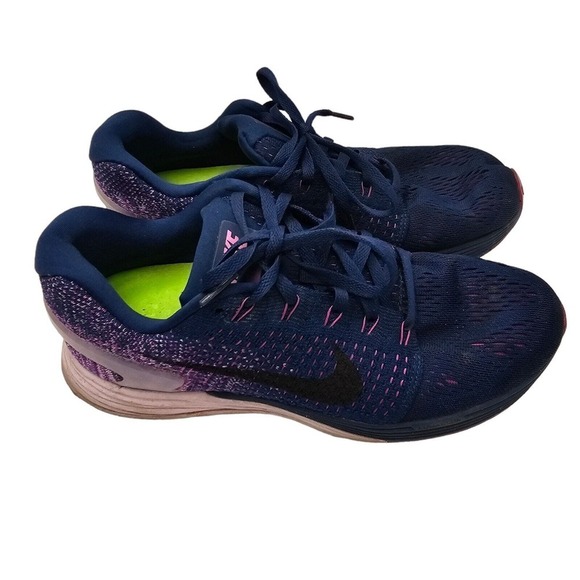 Nike Sneakers Womens 9 Lunarglide 7 Blue Running Shoes Sneakers 747356-405 - Picture 6 of 11